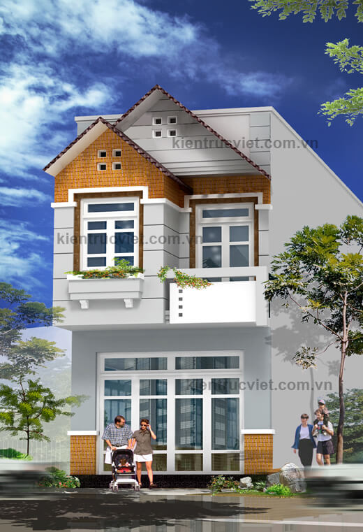 Nhà phố 1 trệt 1 lầu, nhà phố 4m