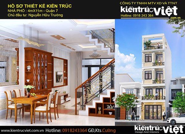 Nhà ống 5 tầng 4x11, Quận 7