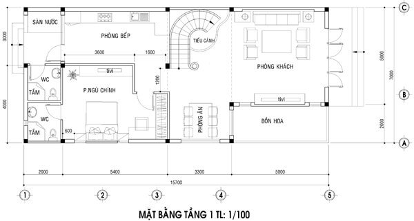 1696-1 thiết kế biệt thự 2 tầng