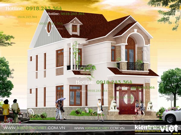 1706 thiết kế biệt thự 2 tầng