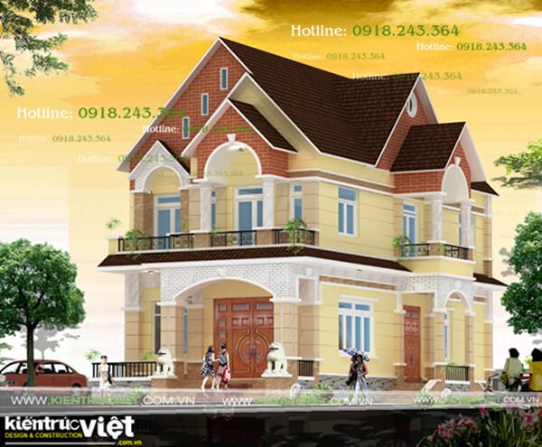 1750 mẫu biệt thự 1 trệt 1 lầu