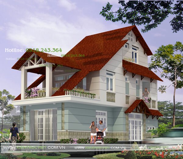 1755 mẫu biệt thự 1 trệt 1 lầu