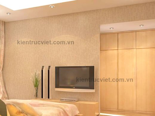 phòng ngủ nhà phố 6m mái ngói 1 trệt 2 lầu Bình Dương