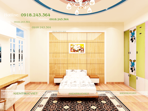 phòng ngủ baby nhà phố 4 tầng 5x20