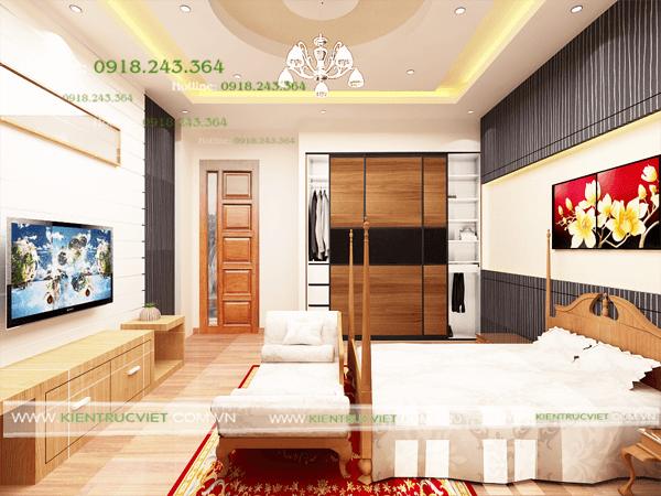 nội thất phòng ngủ nhà phố 4 tầng 5x20