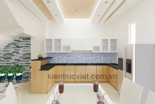 2150 bếp ăn nhà phố mặt tiền 5m 3 tầng