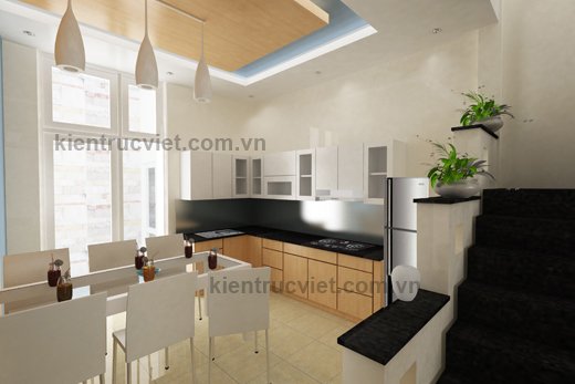 phòng bếp Nhà 5mx14m Quận 8