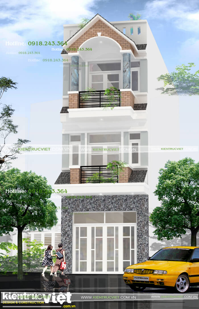 Thiết kế nhà 1 trệt 2 lầu