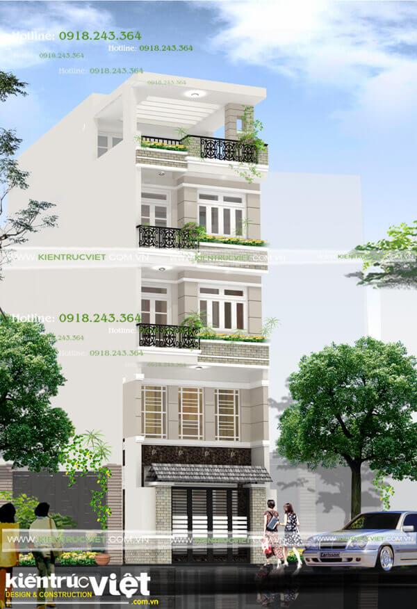 thi công nhà 4 lầu