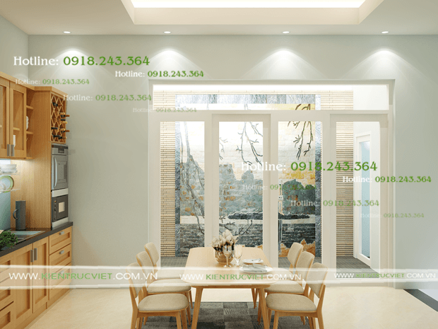 phòng khách nhà rộng 6m dài 20m