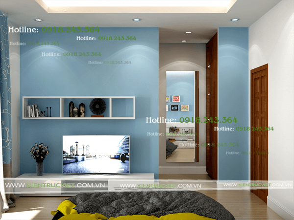 phòng ngủ nhà phố 6m*17m 4 tầng