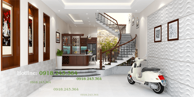 sân trước để xe