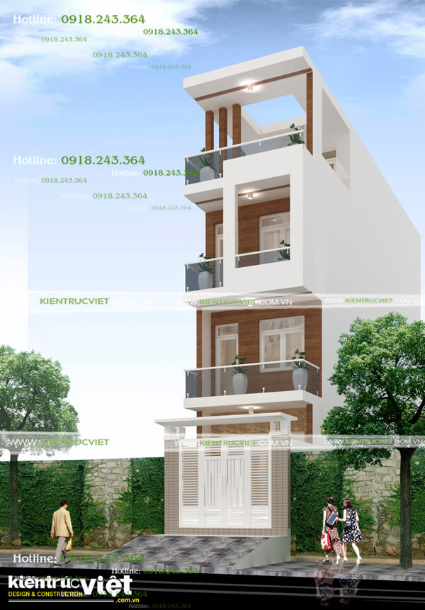 Mặt tiền nhà phố 4m