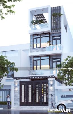 nhà rộng 5m dài 16m 1 trệt 3 tầng