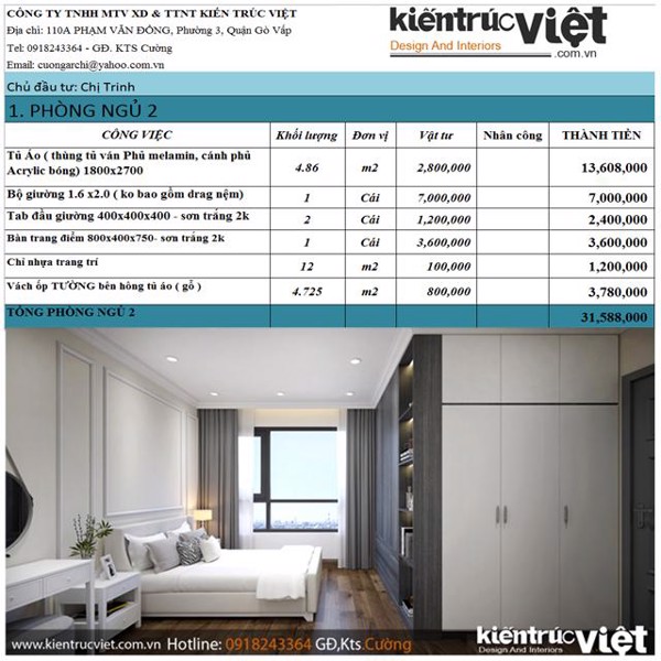 bao gia noi that phong ngu