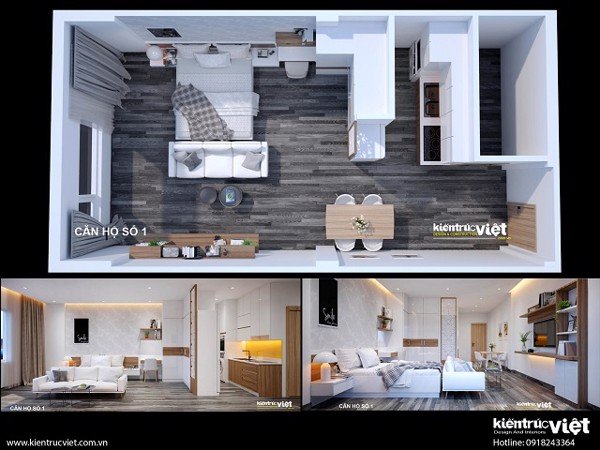 noi that phong o co tolet va bep trong phong