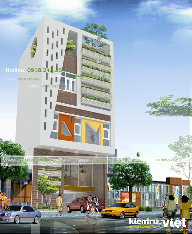 nhà 5 tầng 8mx6m