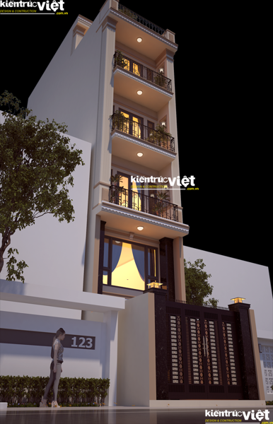 Nhà phố 4m có gác lửng, nhà phố 4 lầu