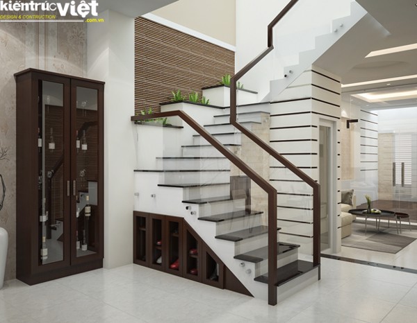 Phòng khách - Nhà phố 4m có gác lửng, nhà phố 4 lầu