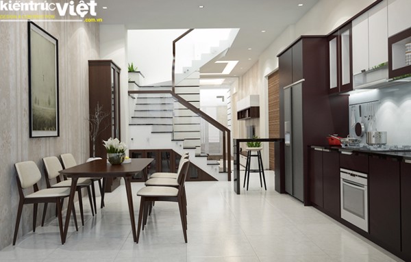 Phòng khách - Nhà phố 4m có gác lửng, nhà phố 4 lầu