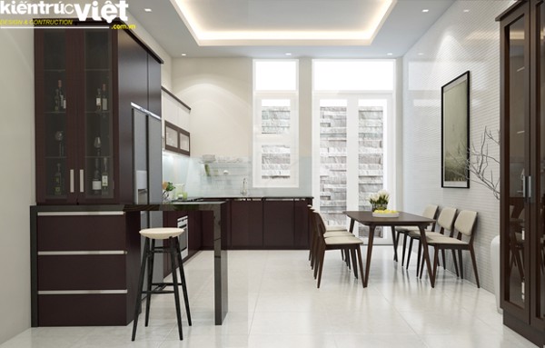 Phòng khách - Nhà phố 4m có gác lửng, nhà phố 4 lầu