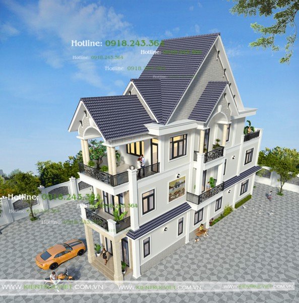 nha_q9__2__grande-1 Biệt thự phố 2 mặt tiền mái ngói hiện đại, Quận 9