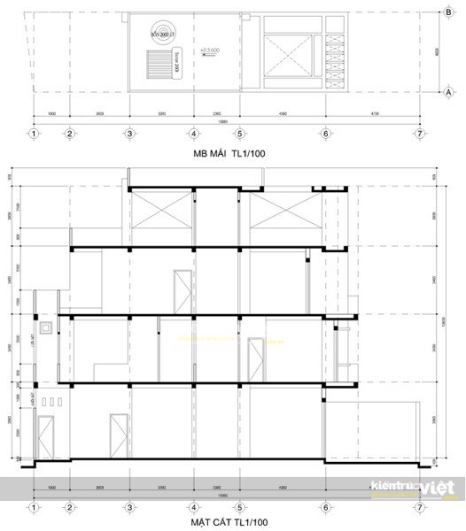 Thiết kế kiến trúc và xây dựng nhà mặt phố 4m x 20m