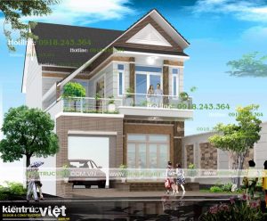 nhà 2 tầng ngang 8m dài 20m