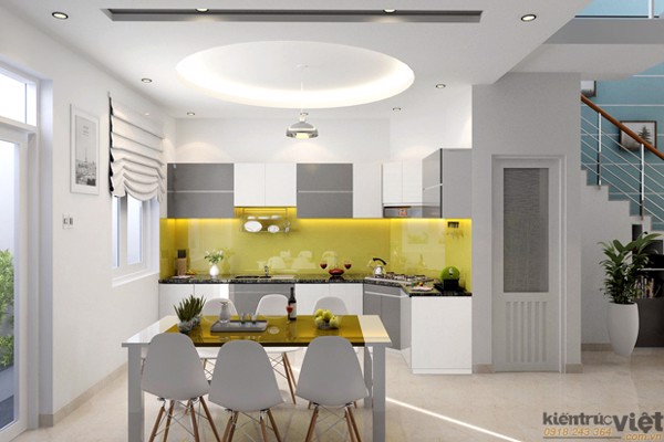 Thiết kế nhà lệch tầng 4x14, nhà phố 3 tầng hiện đại 2017