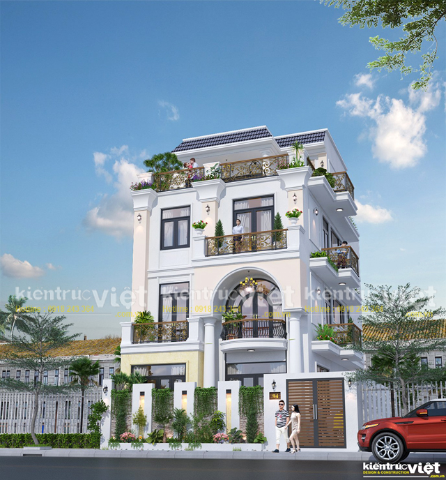 Biệt thự phố với lô góc thuộc dự án nhà ở cao cấp với quy mô cho phép xây dựng 4 tầng 10x20.