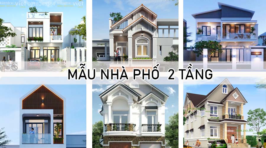 Top 50 Mẫu Nhà Phố 2 Tầng Đẹp Hiện Đại 2021 - Kiến Trúc Việt