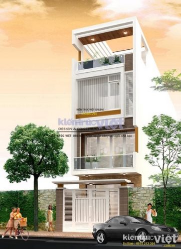 nhà lô phố 4 tầng hiện đại