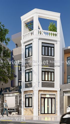 Nhà 4 tầng vát chéo 30mm2