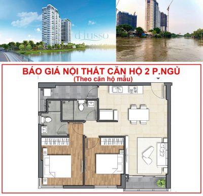 Báo giá Thi công Nội thất căn hộ 2 phòng ngủ D’LUSSO quận 2