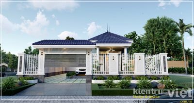 biệt thự 1 tầng 7mx18m ven ngoai ô