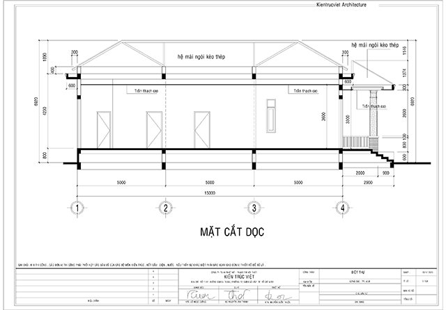 Mặt bằng bố trí thiết kế nhà 1 tầng chữ L 400m2