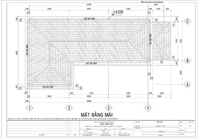 Mặt bằng bố trí thiết kế nhà 1 tầng chữ L 7mx18m