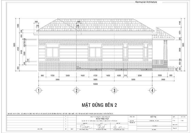 Mặt bằng bố trí thiết kế nhà 1 tầng chữ L ngoại ô