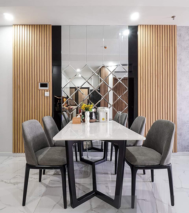 nội thất phòng bếp căn hộ D’LUSSO 2 phòng ngủ