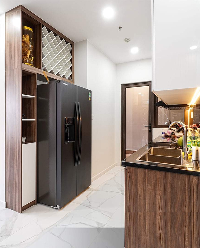 nội thất phòng bếp căn hộ D’LUSSO 2 phòng ngủ