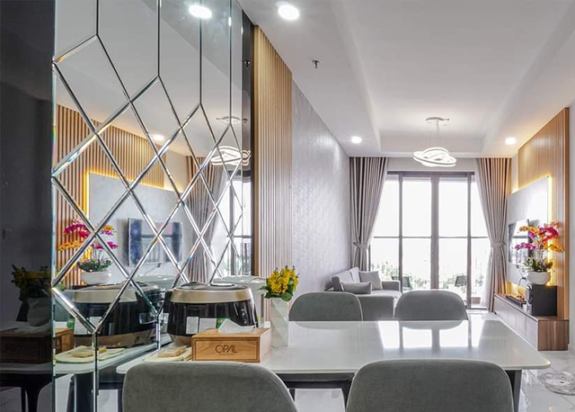 nội thất phòng bếp căn hộ D’LUSSO 2 phòng ngủ