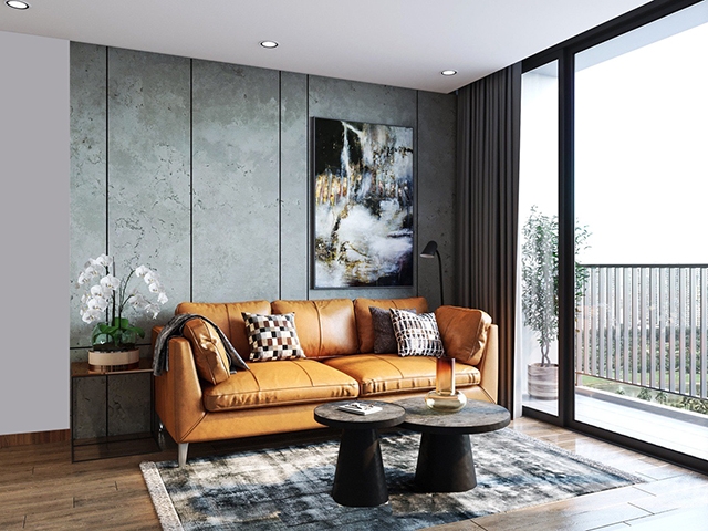 nội thất phòng khách căn hộ D’LUSSO 3 phòng ngủ