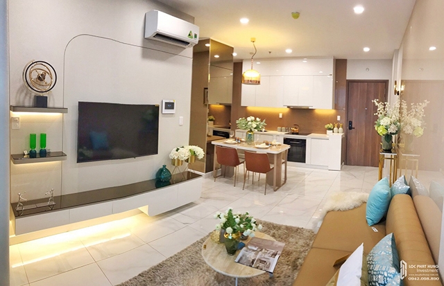 nội thất phòng khách căn hộ D’LUSSO