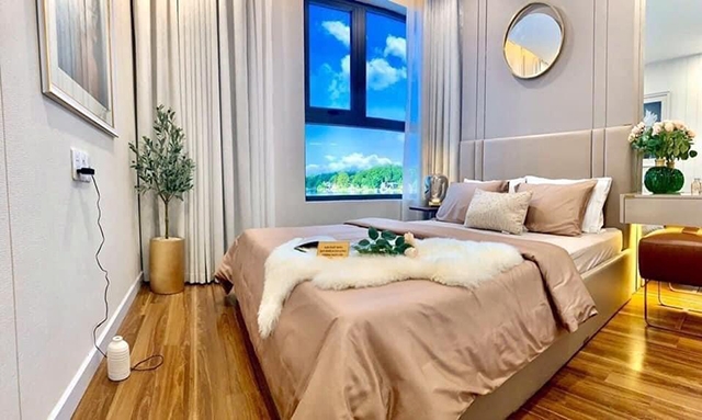 Nội thất phòng ngủ căn hộ 2 phòng ngủ D’LUSSO quận 2