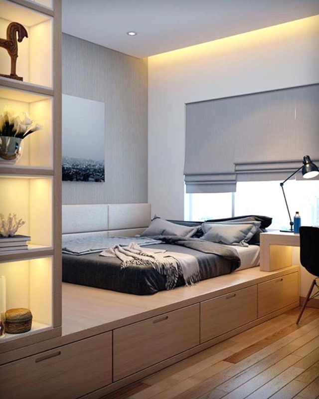 Nội thất phòng ngủ căn hộ 3 phòng ngủ D’LUSSO quận 2