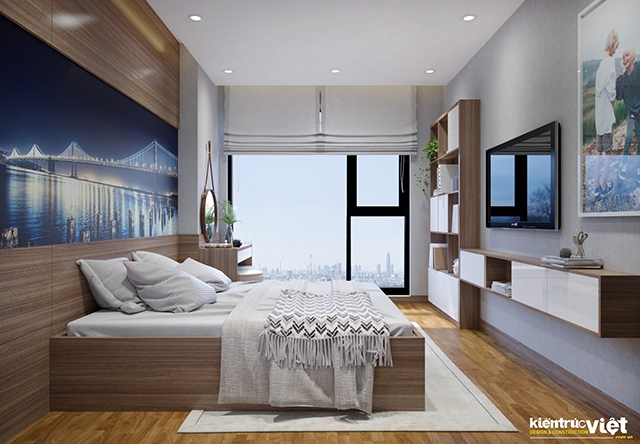 Nội thất phòng ngủ căn hộ 3 phòng ngủ D’LUSSO quận 2