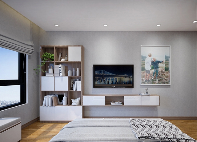 Nội thất phòng ngủ căn hộ 3 phòng ngủ D’LUSSO quận 2