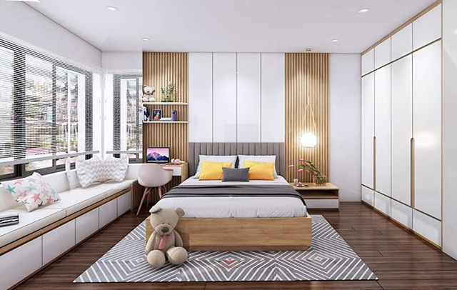 Nội thất phòng ngủ căn hộ 3 phòng ngủ D’LUSSO quận 2