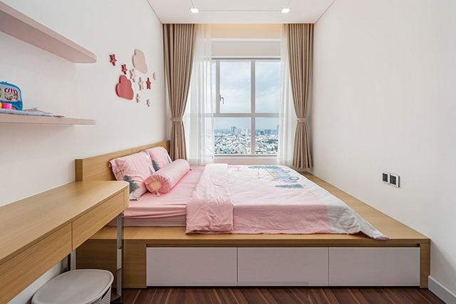 Nội thất phòng ngủ căn hộ D’LUSSO 2 phòng ngủ quận 2