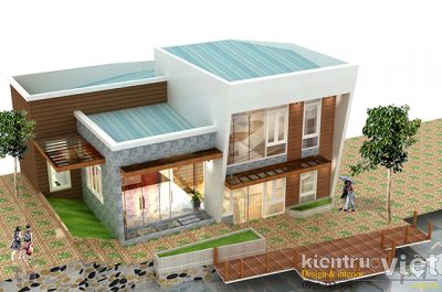 nhà 1 tầng mái bằng 13mx10m